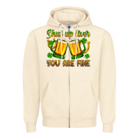 Sandshell St. Patrick’s Day shut up liver you are fine Zipper Hoodie - OliviaCreatesArt