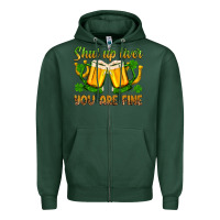 Sports Green St. Patrick’s Day shut up liver you are fine Zipper Hoodie - OliviaCreatesArt