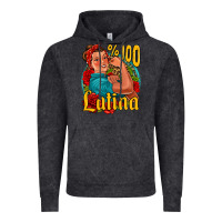 Vintage Black hundred percent latina strong woman Vintage Hoodie - Jasminsmagicworld