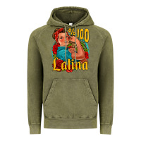 Vintage Olive hundred percent latina strong woman Vintage Hoodie - Jasminsmagicworld