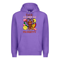 Purple feed me crawfish tell me im pretty Premium Hoodie - FaDigitalArtStudio
