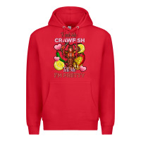 Red feed me crawfish tell me im pretty Premium Hoodie - FaDigitalArtStudio
