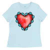 Gemstone Red Heart Ladies Tee | Teevron