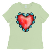 Matcha Gemstone Red Heart Ladies Tee - Jasminsmagicworld