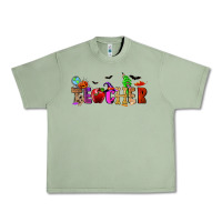 Oil Green Halloween Teacher Urban Heavy Tee - RanaPortraitStore
