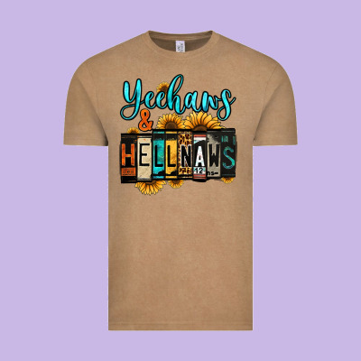 Yeehaws And Hellnaws Vintage Tee Designed By Jasminsmagicworld