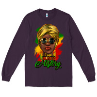 Plum i am black history Long Sleeve Tee - NancyCooperArtShop
