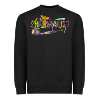 Black mardi gras pharmacist Heavyweight Sweatshirt - CowGirlArtShop