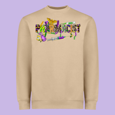 Mardi Gras Pharmacist Heavyweight Sweatshirt Designed By Cowgirlartshop