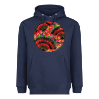 Navy hispanic heritage month round earrings Heavyweight Hoodie - BundleAndBundleShop