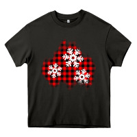 Asphalt Christmas snowflakes patch Heavy Core Tee - AdoDesignShop