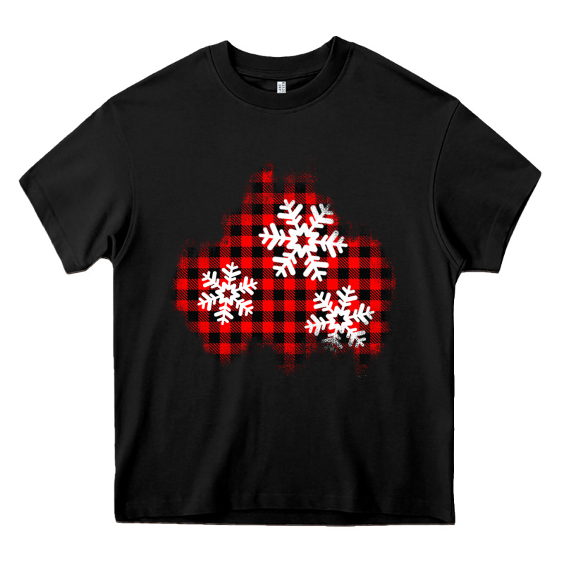 Christmas Snowflakes Patch Heavy Core Tee by AdoDesignShop | Teevron