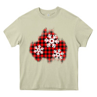 Mossy Christmas snowflakes patch Heavy Core Tee - AdoDesignShop