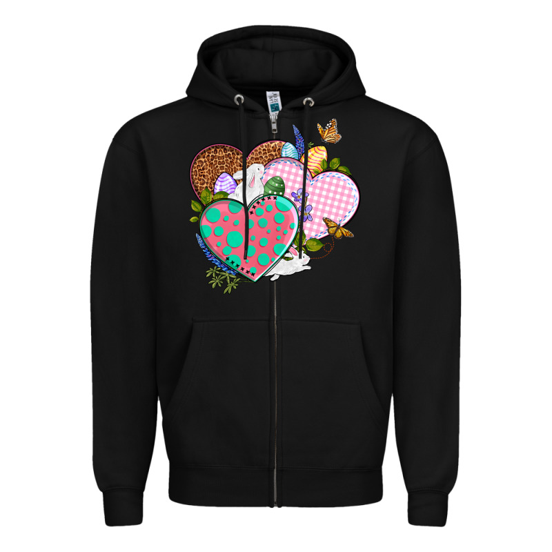 Easter Day Western Easter Hearts Zipper Hoodie by OliviaCreatesArt | Teevron