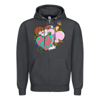 Smoke Easter Day Western Easter hearts Zipper Hoodie - OliviaCreatesArt