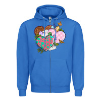True Royal Easter Day Western Easter hearts Zipper Hoodie - OliviaCreatesArt