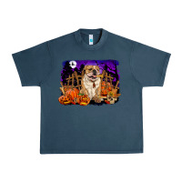 Midnight Navy Halloween english bulldog Urban Heavy Tee - RanaPortraitStore