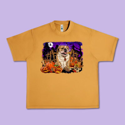 Halloween English Bulldog Urban Heavy Tee Designed By Ranaportraitstore