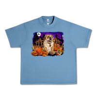 Pebble Blue Halloween english bulldog Urban Heavy Tee - RanaPortraitStore