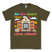 Army Green hot girls support their local library Classic Tee - Artiststas