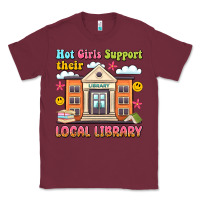 Burgundy hot girls support their local library Classic Tee - Artiststas