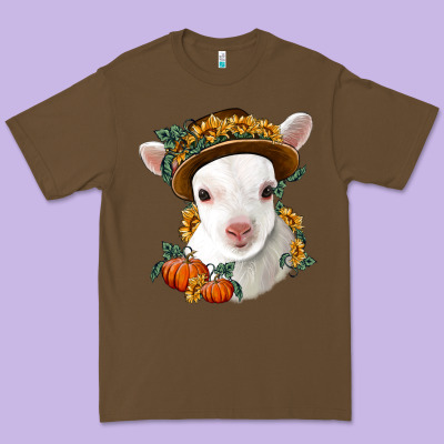 Cute Baby Lamb Thanksgiving Nancy Premium Tee Designed By Nancycooperartshop