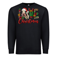 Black love christmas holstein heifer Premium Sweatshirt - FaDigitalArtStudio