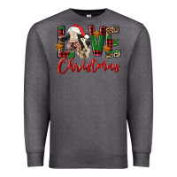 Charcoal Heather love christmas holstein heifer Premium Sweatshirt - FaDigitalArtStudio