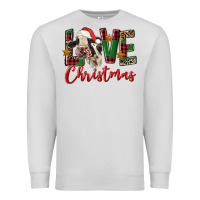 Dove Grey love christmas holstein heifer Premium Sweatshirt - FaDigitalArtStudio