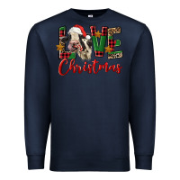 Navy love christmas holstein heifer Premium Sweatshirt - FaDigitalArtStudio