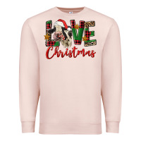 Pale Pink love christmas holstein heifer Premium Sweatshirt - FaDigitalArtStudio