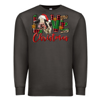 Smoke love christmas holstein heifer Premium Sweatshirt - FaDigitalArtStudio