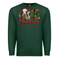Sports Green love christmas holstein heifer Premium Sweatshirt - FaDigitalArtStudio