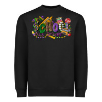 Black school bus driver mardi gras Heavyweight Sweatshirt - CowGirlArtShop
