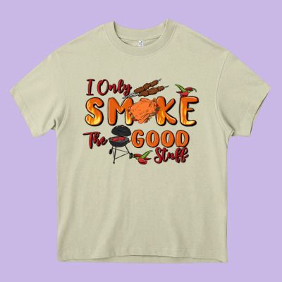 I Only Smoke The Good Stuff Heavy Core Tee Designed By Maliassmallbusiness
