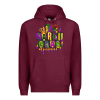 Burgundy mardi gras queen Premium Hoodie - FaDigitalArtStudio