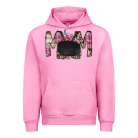 Fuchsia Pink mom hockey flower Urban Hoodie - RacoonDesign