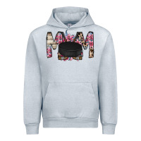 Heather Grey mom hockey flower Urban Hoodie - RacoonDesign