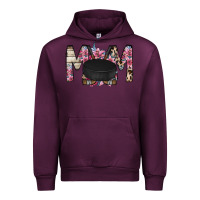 Mauve Wine mom hockey flower Urban Hoodie - RacoonDesign