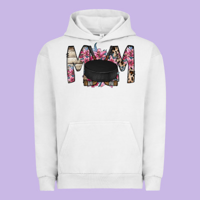 Mom Hockey Flower Urban Hoodie Designed By Racoondesign
