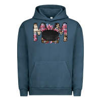 Pigment Midnight Navy mom hockey flower Urban Hoodie - RacoonDesign