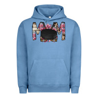 Pigment Pebble Blue mom hockey flower Urban Hoodie - RacoonDesign