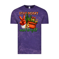 Cloud Purple stay merry and bright peace hand Vintage Tee - Jasminsmagicworld