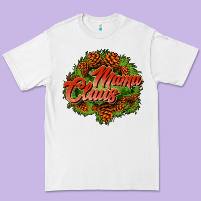 Mama Claus Cone Premium Tee Designed By Jahusdesignshop