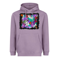 Lavender halloween ghost and turquoise glitter background Heavyweight Hoodie - BundleAndBundleShop