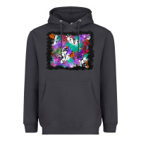 Smoke halloween ghost and turquoise glitter background Heavyweight Hoodie - BundleAndBundleShop