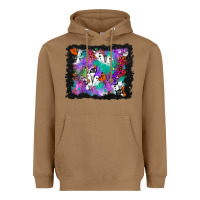 Toasted Coconut halloween ghost and turquoise glitter background Heavyweight Hoodie - BundleAndBundleShop