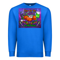 True Royal i care for the cutest pumpkins in the patch tumbler Premium Sweatshirt - BundleAndBundleShop