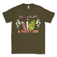 Army Green smoke away a sh tty day Classic Tee - Artiststas