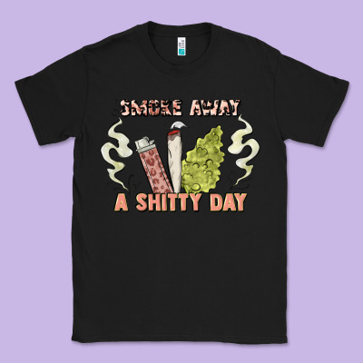 Smoke Away A Sh Tty Day Classic Tee Designed By Artiststas